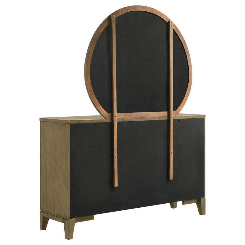 Granada 8-drawer Dresser and Mirror Natural Pine-zoom-