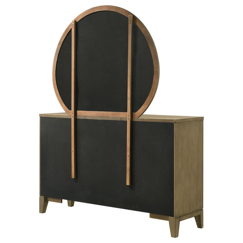 Granada 8-drawer Dresser and Mirror Natural Pine-zoom-