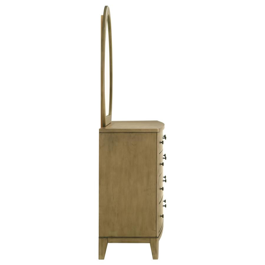 Granada 8-drawer Dresser and Mirror Natural Pine-zoom-9