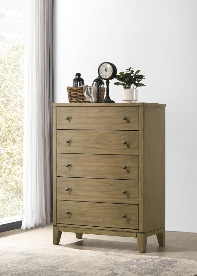 Granada 5-drawer Bedroom Chest of Drawers Natural Pine-zoom-2
