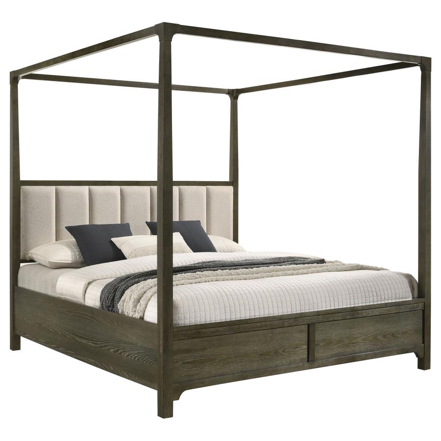 Gran Park Eastern King Canopy Bed Dark Cocoa-zoom-3