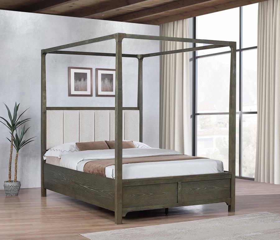 Gran Park Queen Canopy Bed Dark Cocoa-2