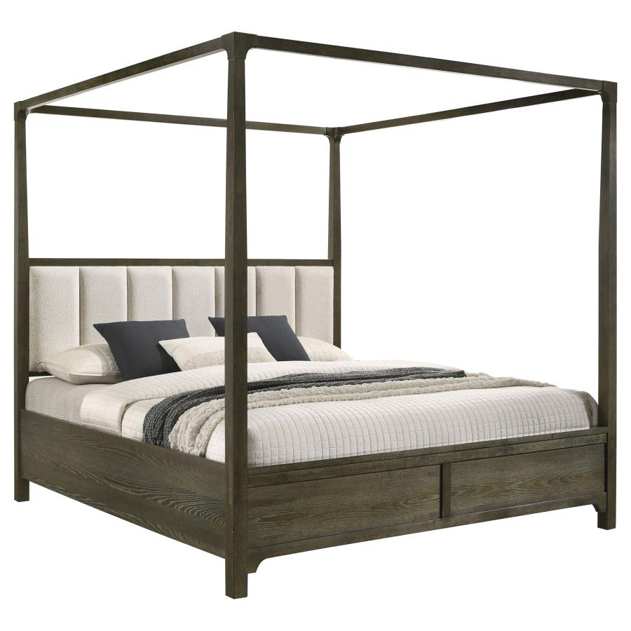 Gran Park Queen Canopy Bed Dark Cocoa-zoom-3