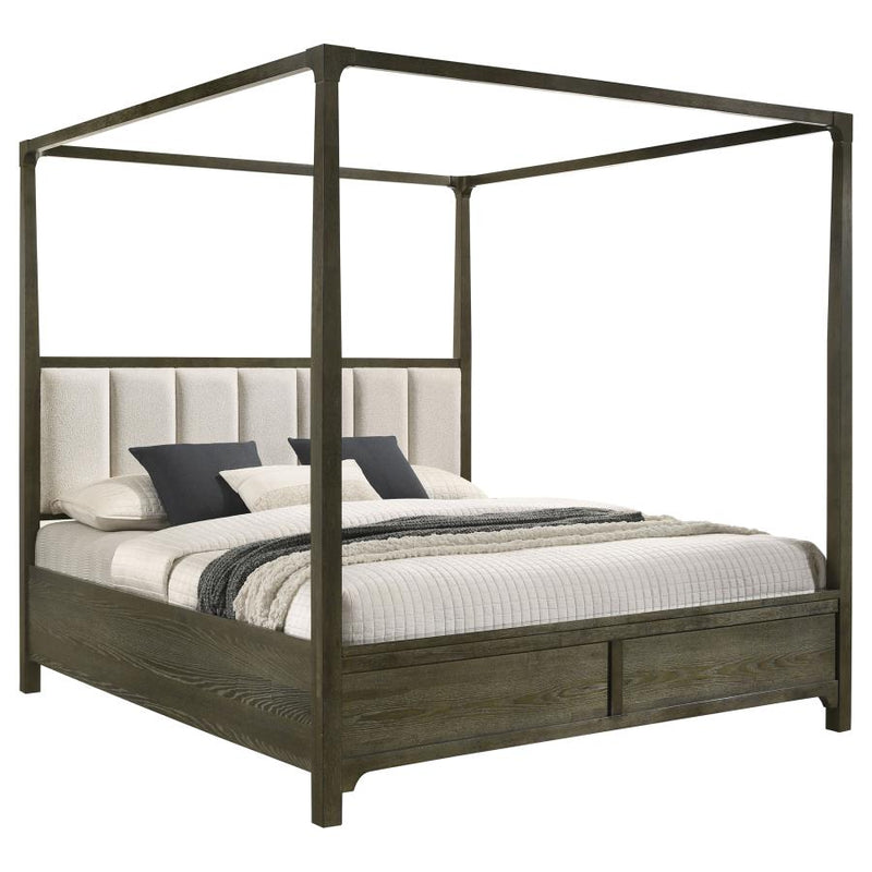 Gran Park Queen Canopy Bed Dark Cocoa-zoom-