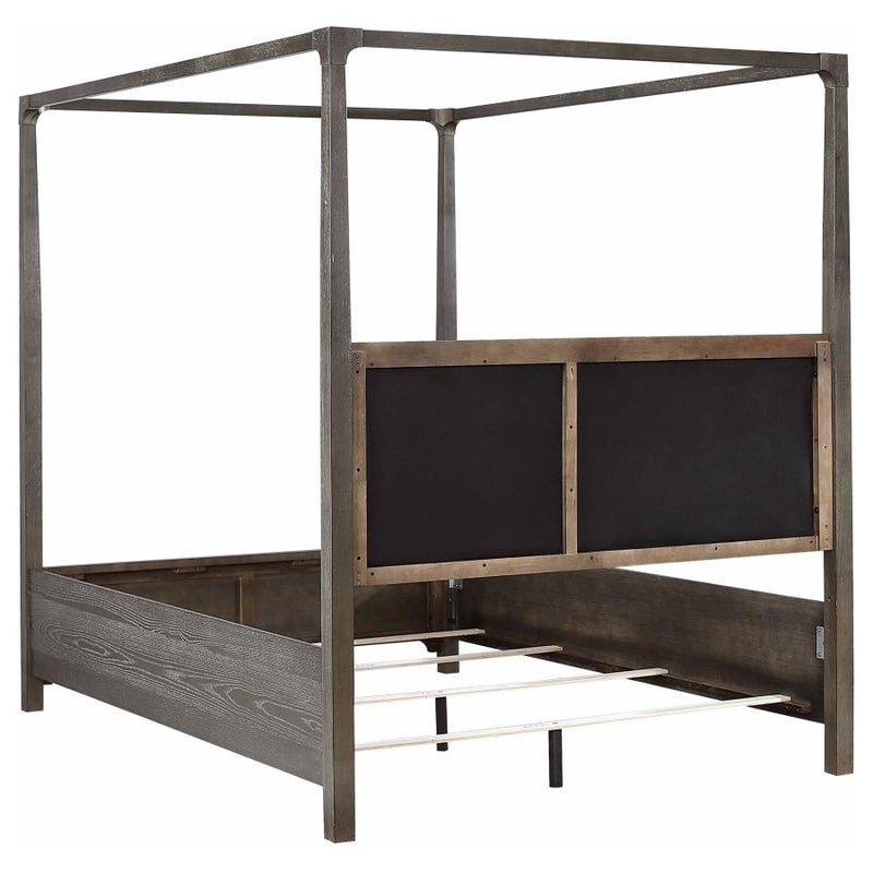 Gran Park Queen Canopy Bed Dark Cocoa-zoom-