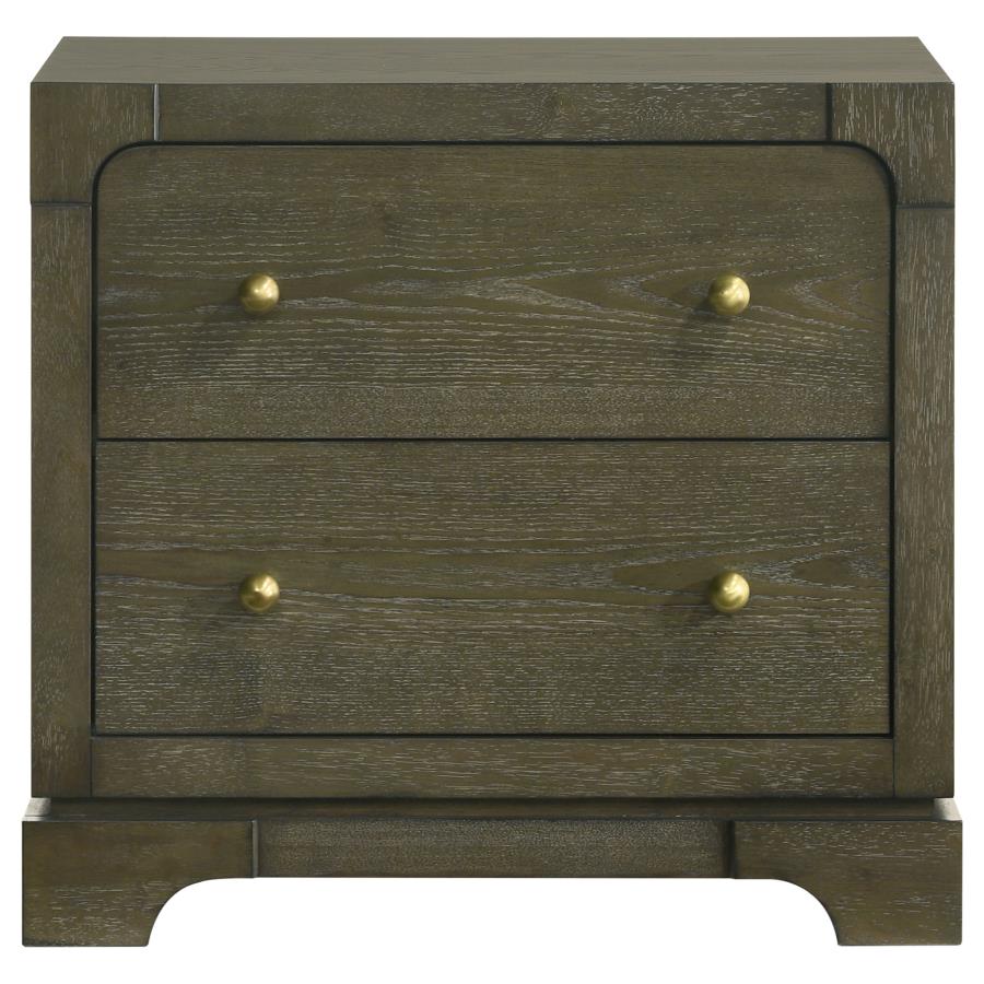 Gran Park 2-drawer Nightstand Bedside Table Dark Cocoa-zoom-3