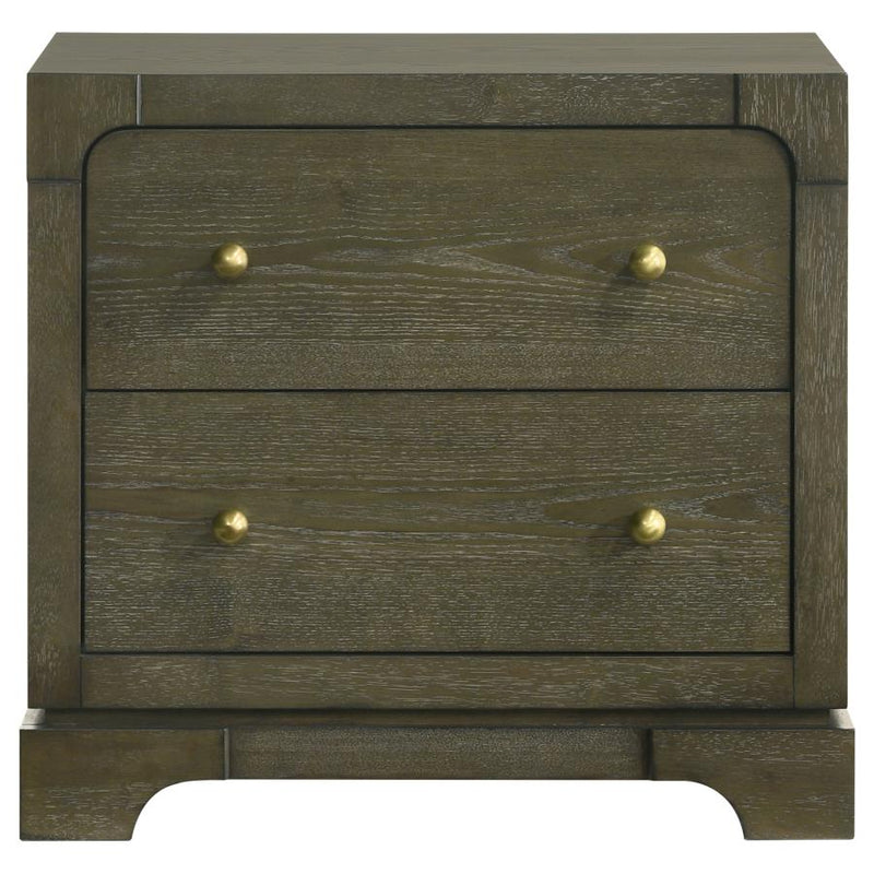 Gran Park 2-drawer Nightstand Bedside Table Dark Cocoa-zoom-