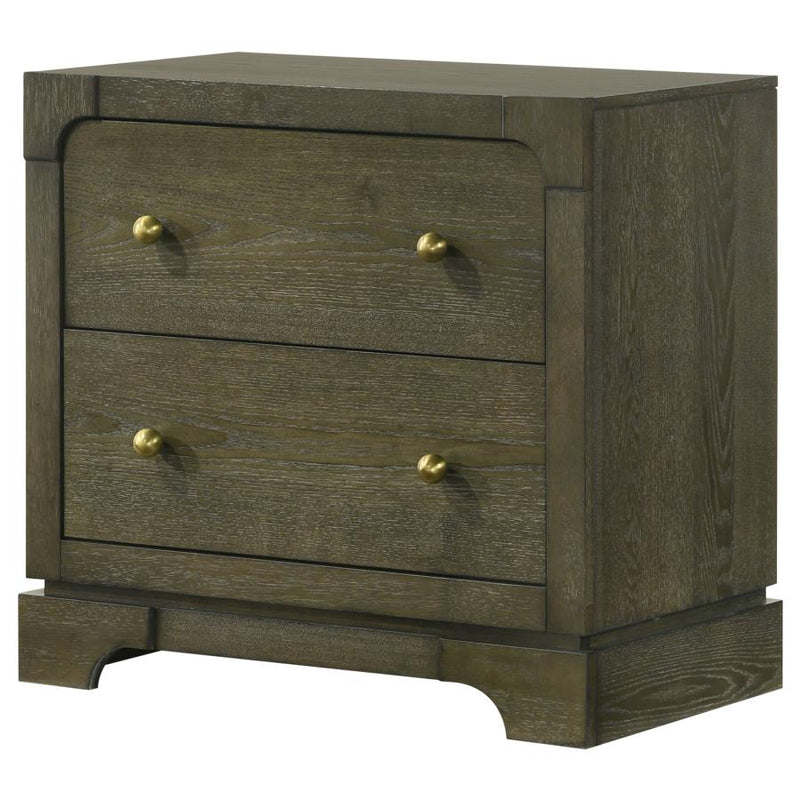 Gran Park 2-drawer Nightstand Bedside Table Dark Cocoa-zoom-