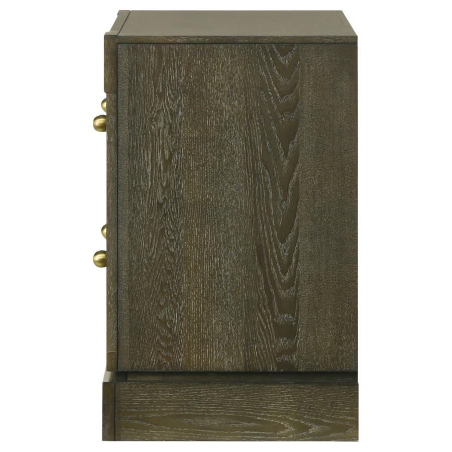 Gran Park 2-drawer Nightstand Bedside Table Dark Cocoa-5