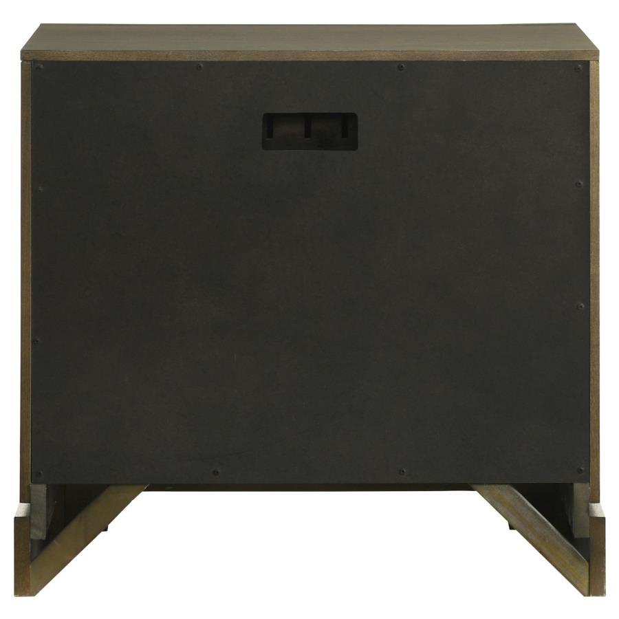 Gran Park 2-drawer Nightstand Bedside Table Dark Cocoa-7