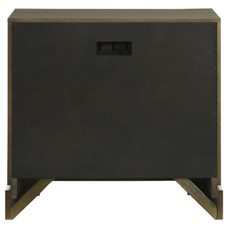 Gran Park 2-drawer Nightstand Bedside Table Dark Cocoa-zoom-