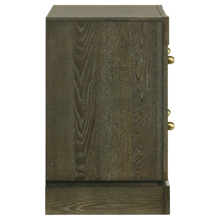 Gran Park 2-drawer Nightstand Bedside Table Dark Cocoa-9