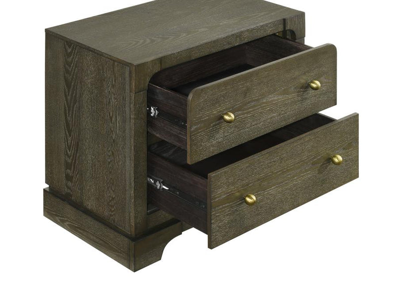 Gran Park 2-drawer Nightstand Bedside Table Dark Cocoa-zoom-