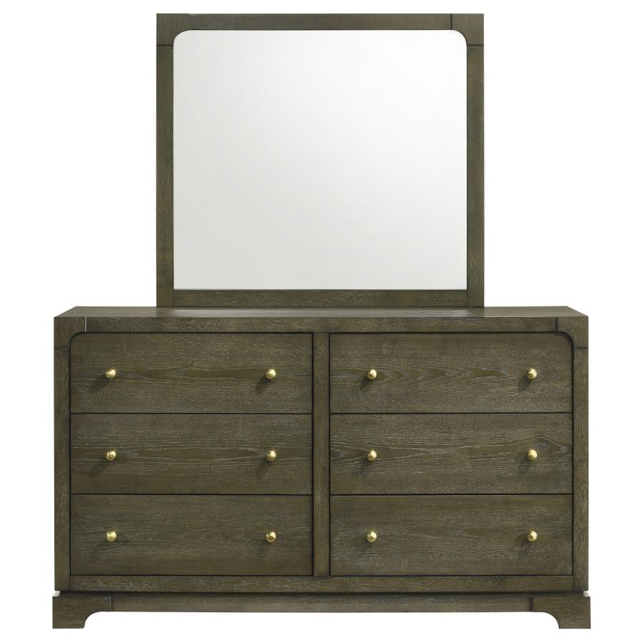 Gran Park 6-drawer Dresser and Mirror Dark Cocoa-zoom-3