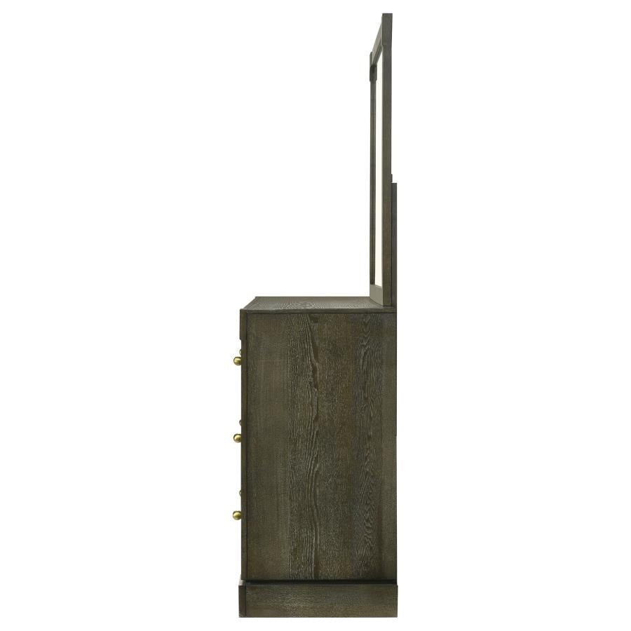Gran Park 6-drawer Dresser and Mirror Dark Cocoa-zoom-5