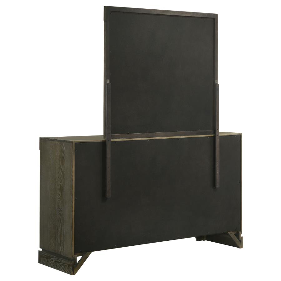 Gran Park 6-drawer Dresser and Mirror Dark Cocoa-zoom-6