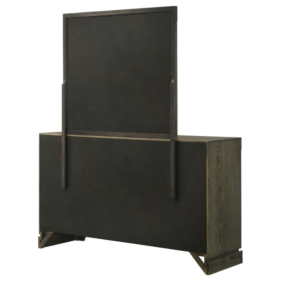 Gran Park 6-drawer Dresser and Mirror Dark Cocoa-8