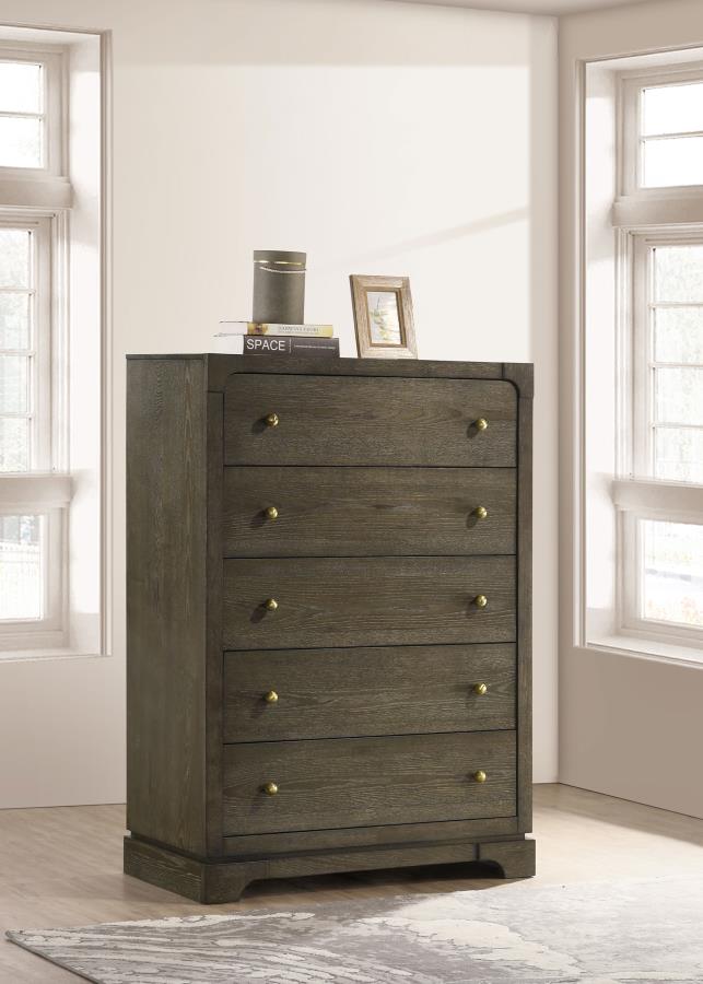 Gran Park 5-drawer Bedroom Chest of Drawers Dark Cocoa-2