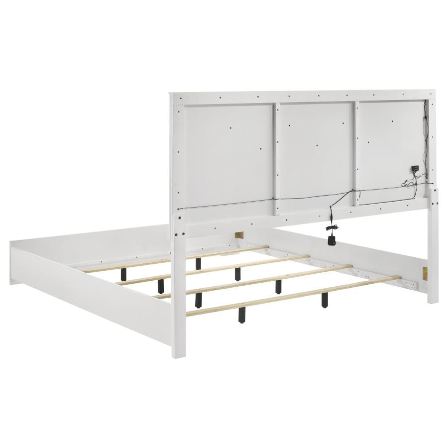 Ives 4-piece Eastern King Bedroom Set White High Gloss-4