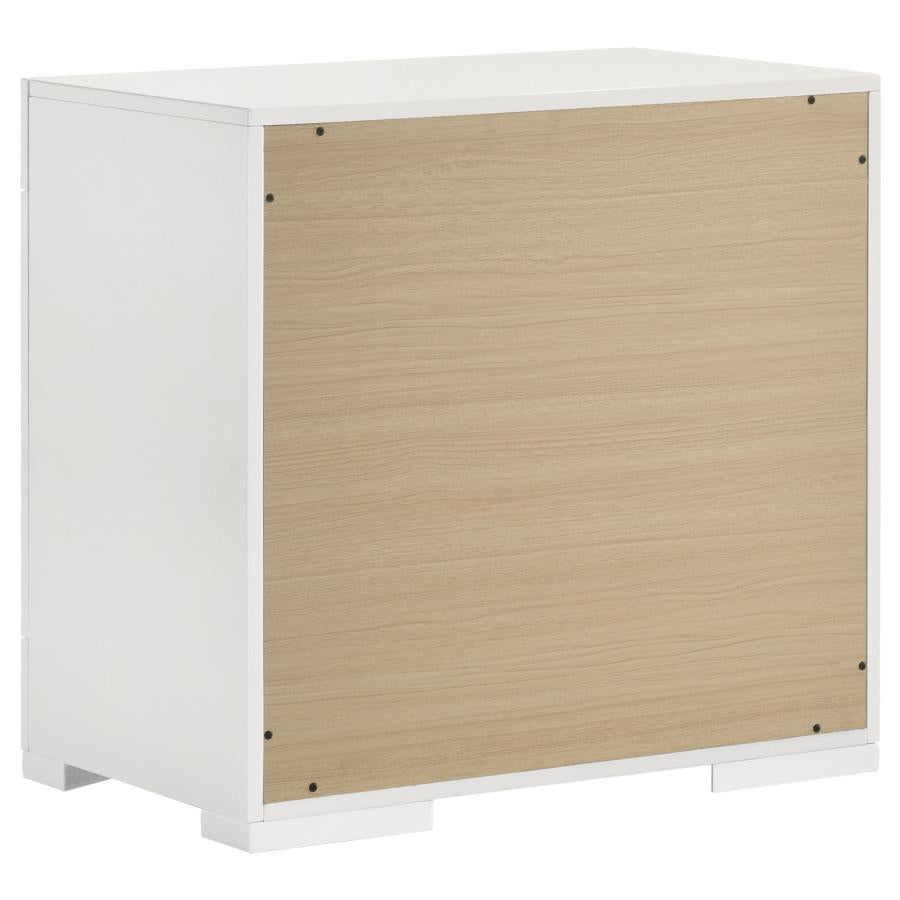 Ives 4-piece Eastern King Bedroom Set White High Gloss-6
