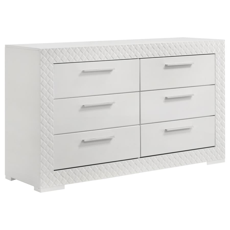 Ives 4-piece Eastern King Bedroom Set White High Gloss-zoom-7