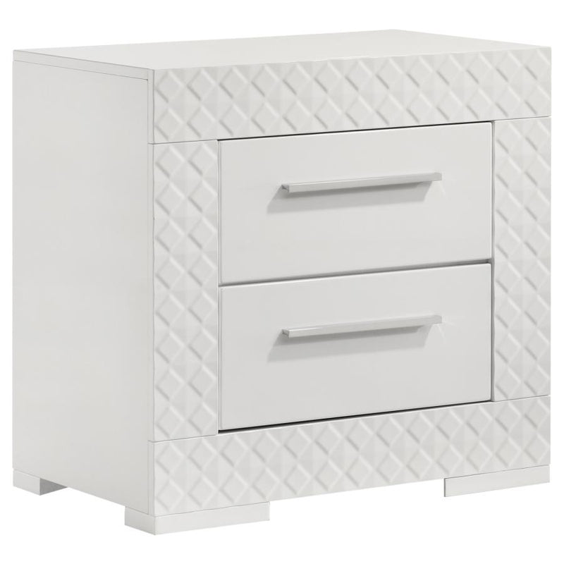 Ives 4-piece Queen Bedroom Set White High Gloss-zoom-