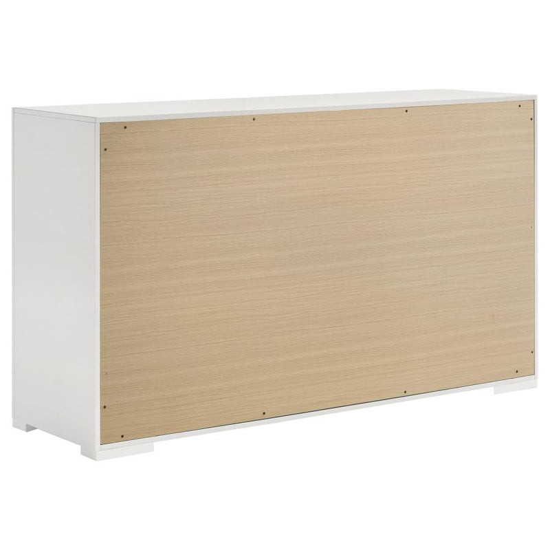Ives 4-piece Queen Bedroom Set White High Gloss-zoom-