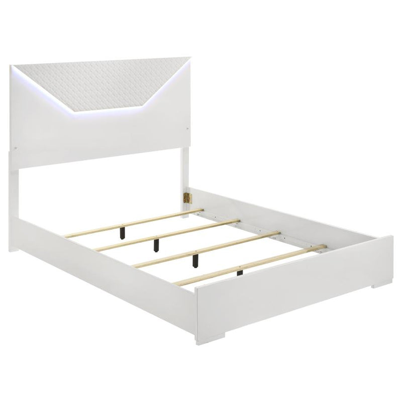 Ives 5-piece Queen Bedroom Set White High Gloss-zoom-