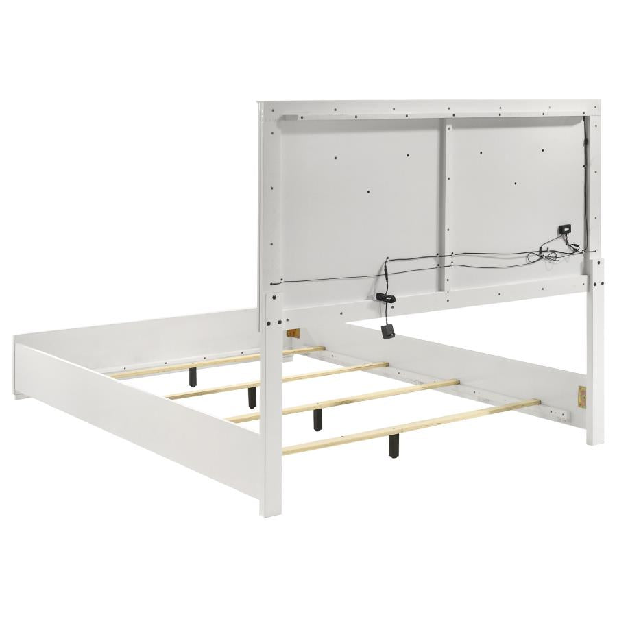 Ives 5-piece Queen Bedroom Set White High Gloss-4