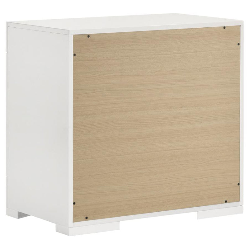 Ives 5-piece Queen Bedroom Set White High Gloss-zoom-