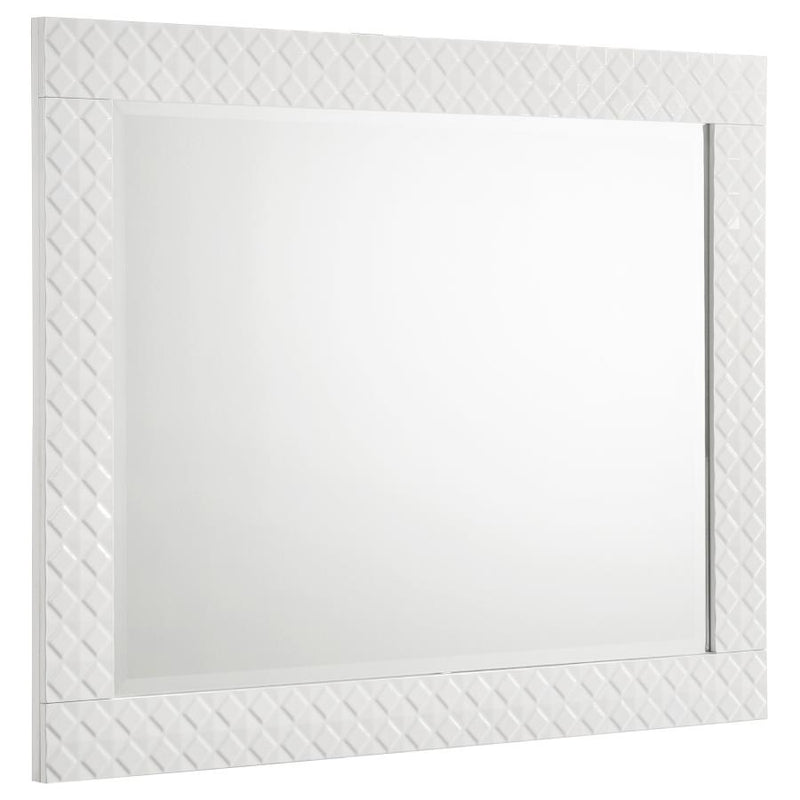 Ives 5-piece Queen Bedroom Set White High Gloss-zoom-
