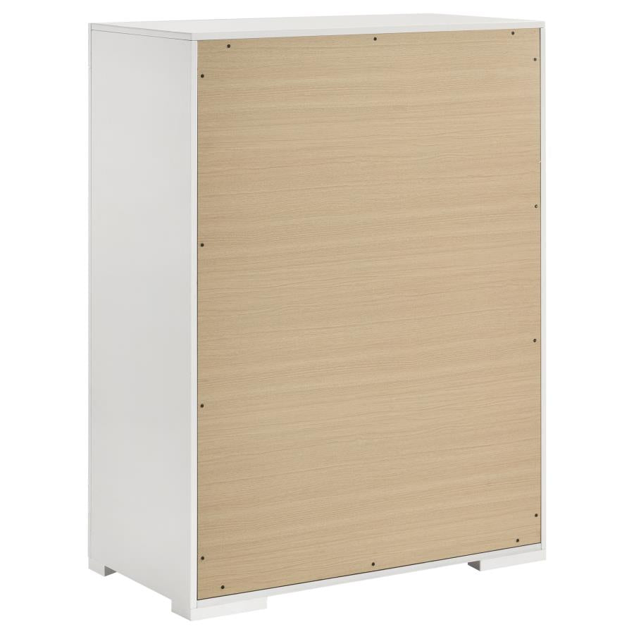 Ives 5-piece Queen Bedroom Set White High Gloss-zoom-12