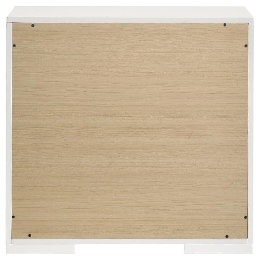 Ives 2-drawer Nightstand Bedside Table White High Gloss-zoom-7