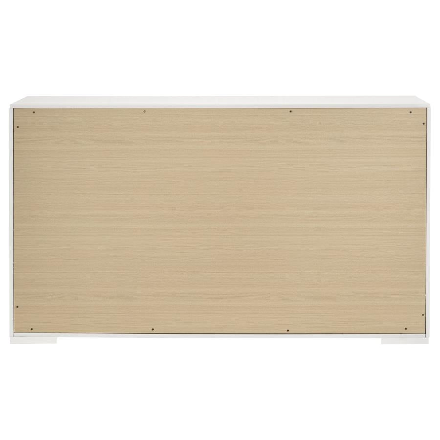 Ives 6-drawer Dresser Cabinet White High Gloss-zoom-7