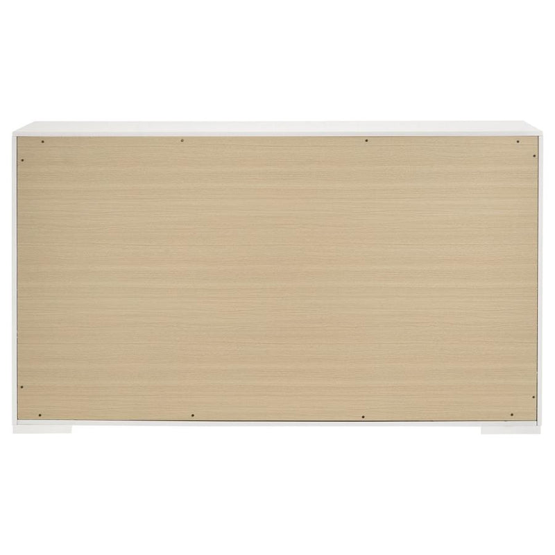 Ives 6-drawer Dresser Cabinet White High Gloss-zoom-