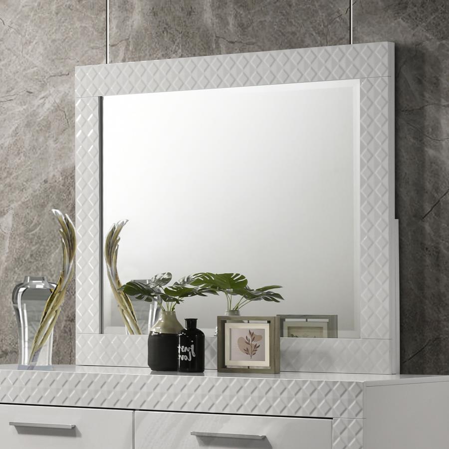 Ives Dresser Mirror White High Gloss-zoom-2