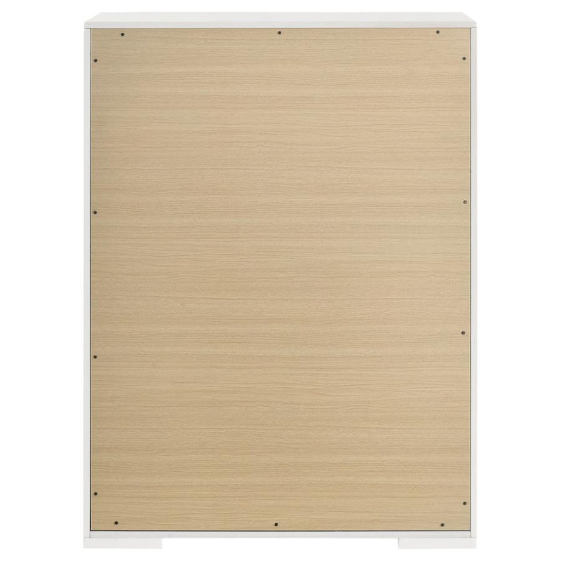 Ives 5-drawer Bedroom Chest of Drawers White High Gloss-zoom-