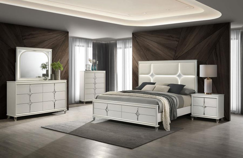 Olivia 5-piece Eastern King Bedroom Set Pearl White-zoom-