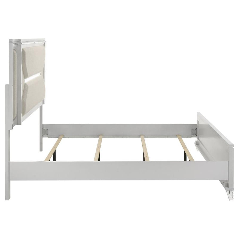 Marmore 64-inch Eastern King Panel Bed LED Headboard White-zoom-