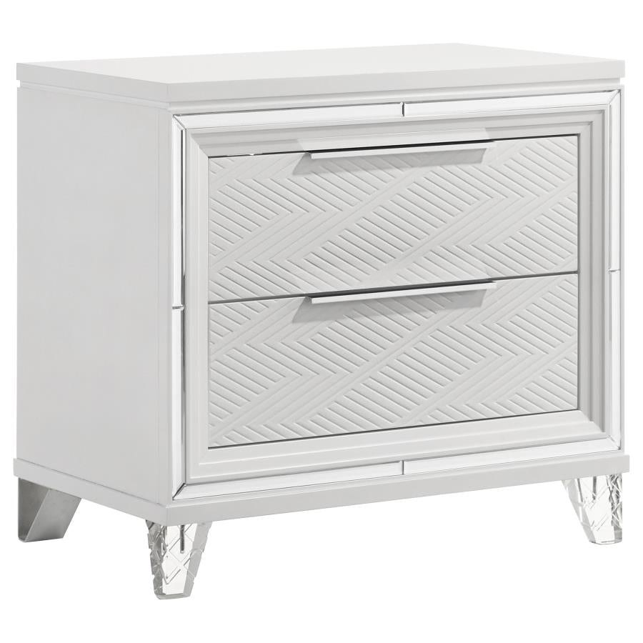 Marmore 4-piece California King Bedroom Set White-5