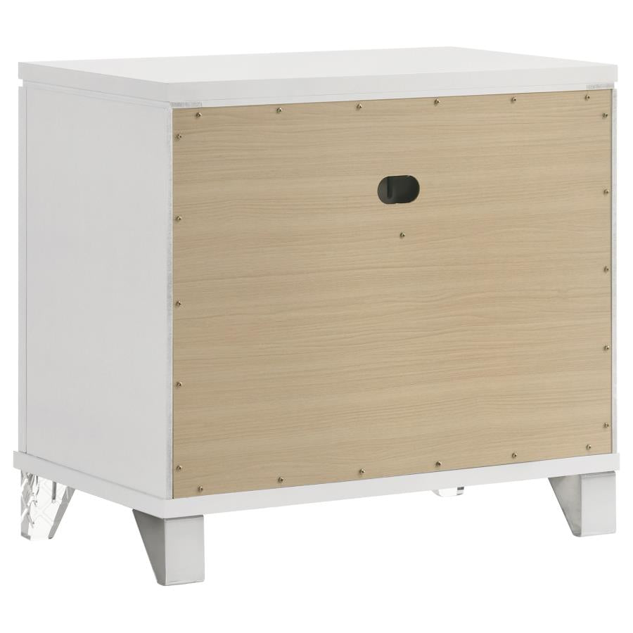 Marmore 4-piece California King Bedroom Set White-6