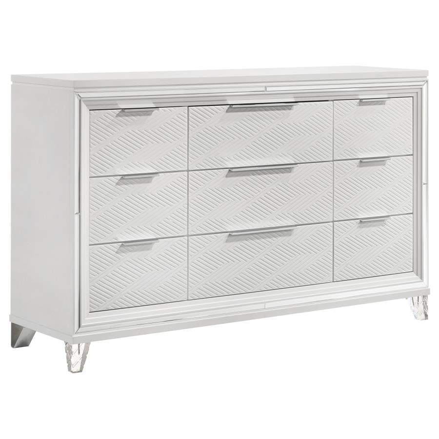 Marmore 4-piece California King Bedroom Set White-zoom-7
