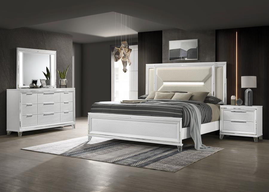 Marmore 4-piece Queen Bedroom Set White-1
