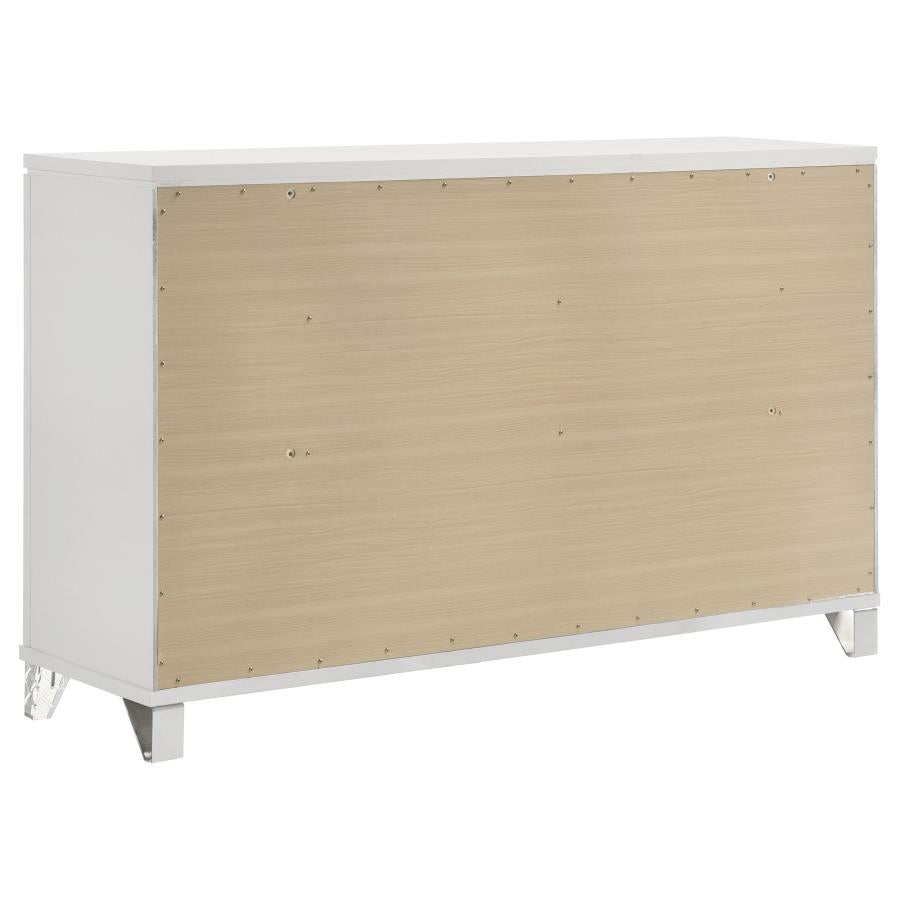 Marmore 4-piece Queen Bedroom Set White-zoom-8
