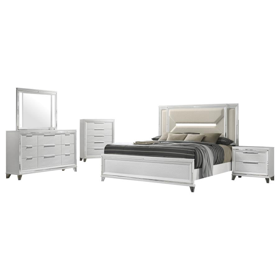 Marmore 5-piece Queen Bedroom Set White-zoom-2