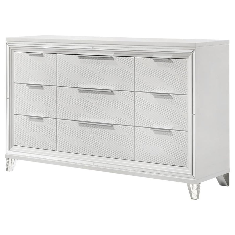 Marmore 9-drawer Dresser Cabinet White-zoom-