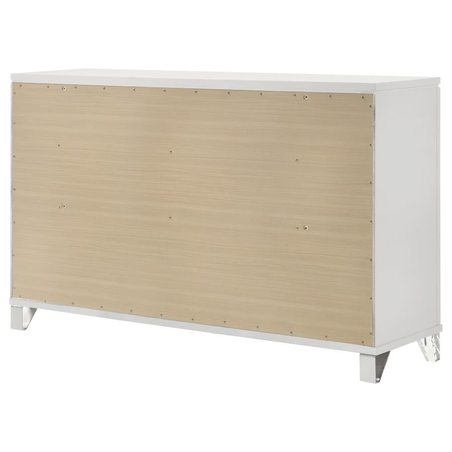 Marmore 9-drawer Dresser Cabinet White-8