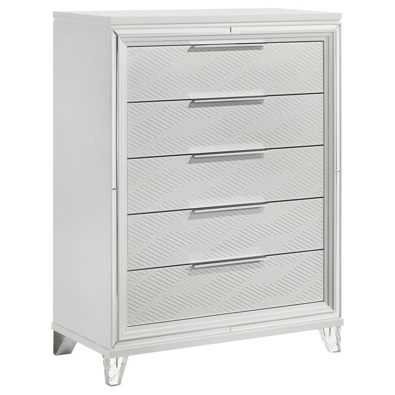 Marmore 5-drawer Bedroom Chest of Drawers White-zoom-