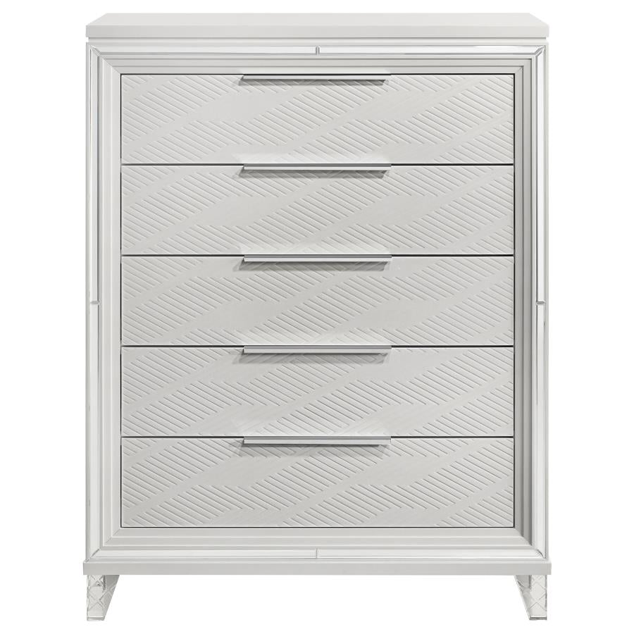 Marmore 5-drawer Bedroom Chest of Drawers White-zoom-3
