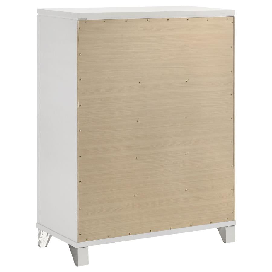 Marmore 5-drawer Bedroom Chest of Drawers White-6